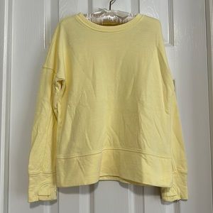 Athleta Girl Pastel Yellow Sweatshirt Size Small 7